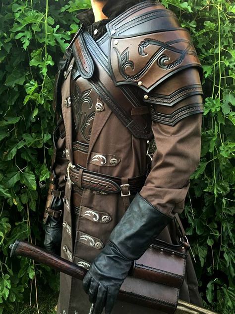 Leather Armour With Shoulders Dragon Rider Color Brown Brown Artofit