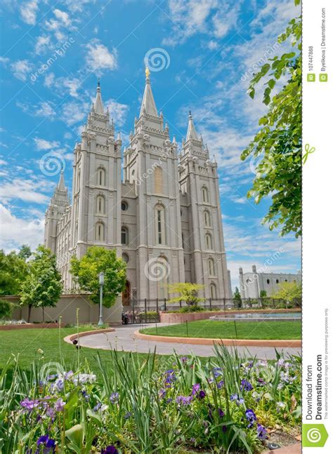 Salt Lake Temple In Salt Lake City Utah Usa Stock Photo