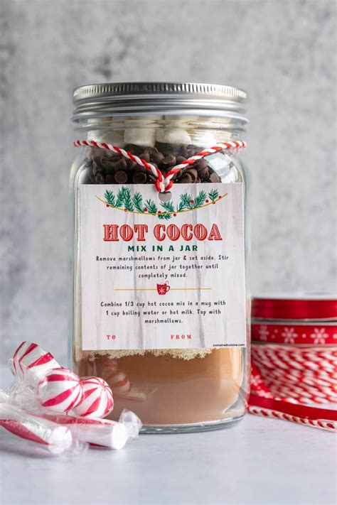 Easy Hot Cocoa In A Jar T Idea Contained Cuisine