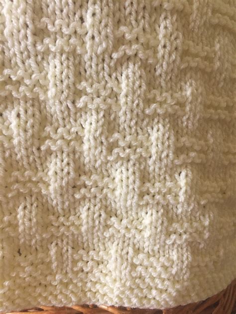 Easy Weave Baby Blanket Knitting Pattern English Etsy Canada