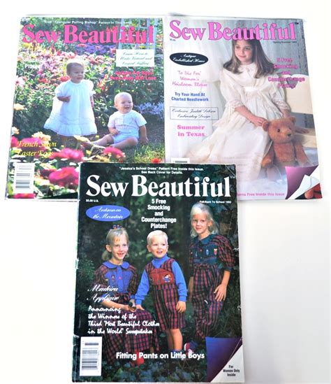 5 Issues Sew Beautiful Magazine Back Issues From 1993 ...