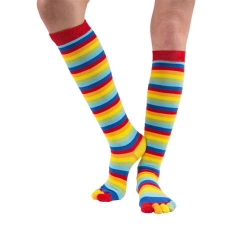 Toetoe® Socks Knee High Toe Socks Rainbow Unisize