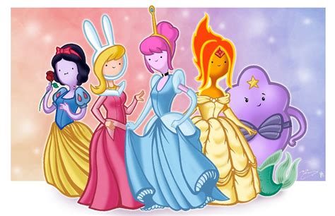 Princess Time Disney Princess And Adventure Time Crossover Etsy