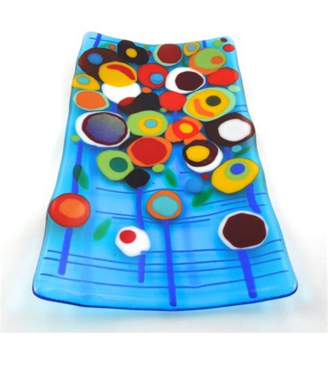 Layer Lots Of Fused Glass Circles To Create A Surreal Flower Garden Effect Fused Glass Fused