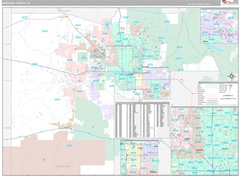 Maricopa County Az Wall Map Premium Style By Marketmaps