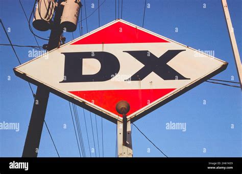 Dx Gasoline Sign Route 70 Little Rock Arkansas Ca 1979 Stock Photo
