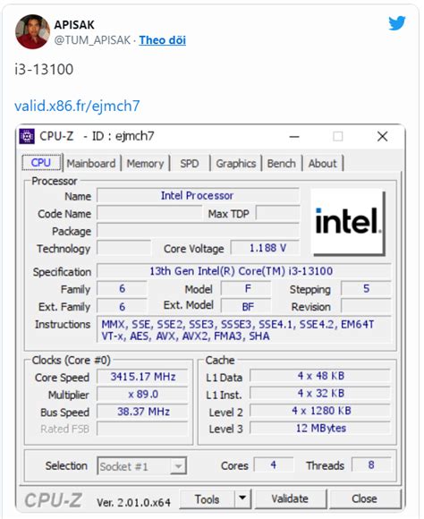 Intel Core i3 13100 4 Nhân Bất Ngờ Lộ Diện Hứa Hẹn Trở Thành Ứng Viên Xuất Sắc Cho Bộ PC Gaming