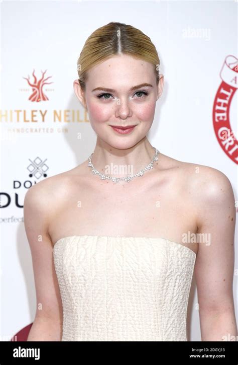 elle fanning arriving at the critics circle film awards 2020 the may fair hotel london photo
