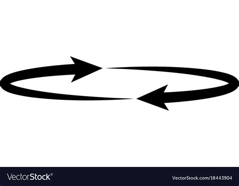 Two Arrows On Circle Angle 360 Royalty Free Vector Image