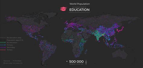 World Population By Highest Level Of Education Vivid Maps