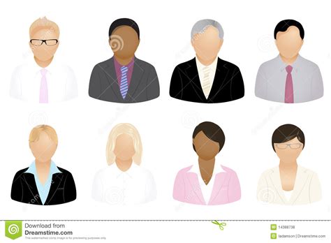 Business People Icons Vector Stock Vector Illustration