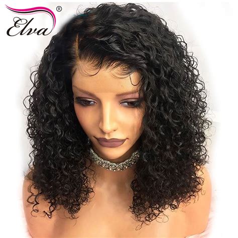 Elva Lace Frontal Wig Pre Plucked With Baby Hair Glueless Curly Lace Front Human Hair Wigs