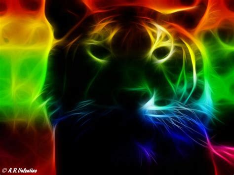 The Rainbow Tiger 1 Rainbow Art Poster