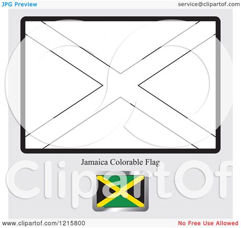 Jamaica Flag Coloring Page