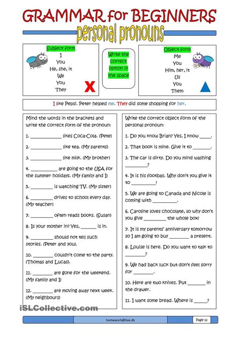 27 Free Esl Grammar For Beginners Worksheets Educacion Ingles Taller