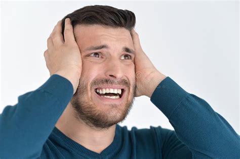 Stressed Young Man Stock Photo Image Of Despair Frustrated 72439800
