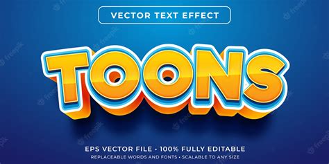 Premium Vector Comic Toons Editable Text Effect