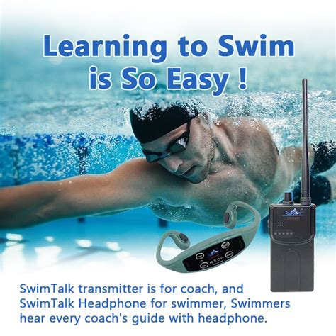 Swimming Training System Fm Radio Wireless Talking Transmitter Swim Communication Bone