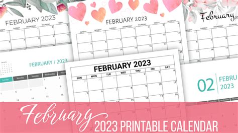 February 2023 Calendar Free Printable With Holidays