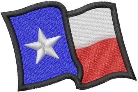 Wavy Texas Flag Embroidery Designs Machine Embroidery Designs At