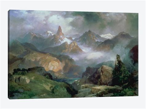 Index Peak Yellowstone National Par Canvas Art Print Thomas Moran