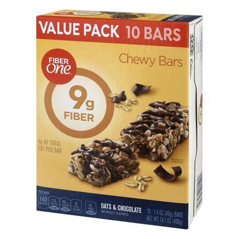 fiber one oats and chocolate chewy bars 10 1 4 oz bars hy vee aisles online grocery shopping