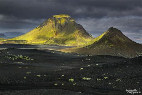 Hattafell In The Black Sand Desert Highlands Iceland Europe