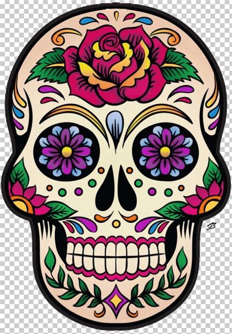 La Calavera Catrina Mexico Skull And Crossbones Day Of The Dead Png