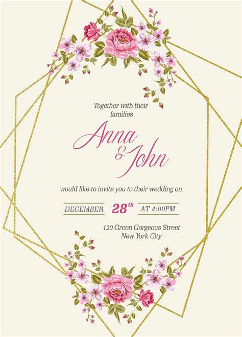 Free Wedding Invitation Card Template Mockup Psd Designbolts