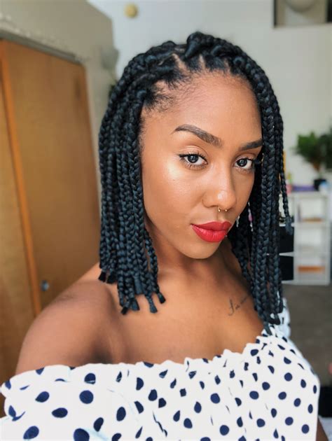 Box Braids On Very Short Natural Hair A Fun And Easy Style Homyfash