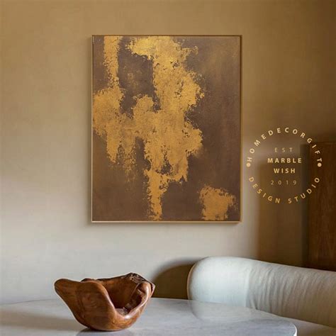 Gold Abstract Painting On Canvas Gold Painting Oversized Etsy