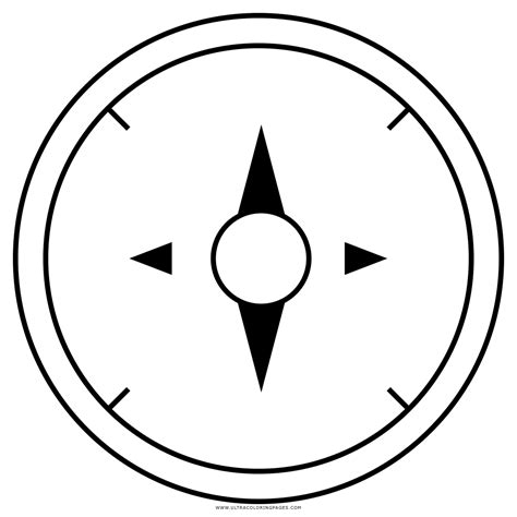 Dibujo De Brújula Para Colorear - Ultra Coloring Pages
