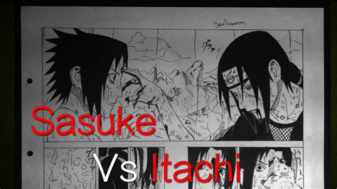 Speed Drawing Uchiha Sasuke Vs Uchiha Itachi Youtube