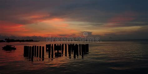 Beautiful Sunset Over Indian Ocean Stock Image Image Of Ocean Dusk