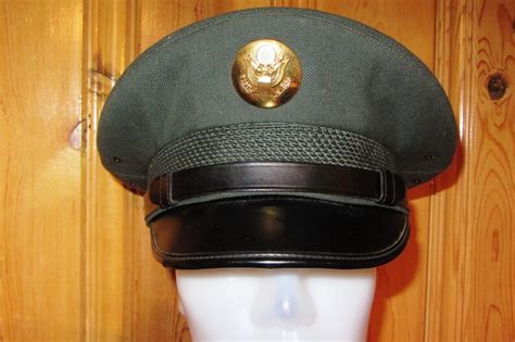 Us Army Officer 1967 Military Green Service Dress Hat Vintage Etsy