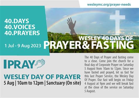 Wesley Methodist Church Prayer Wesley Day Of Prayer 2023 Events