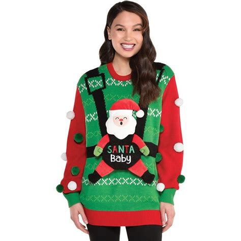 Adult Santa Baby Ugly Christmas Sweater Party City