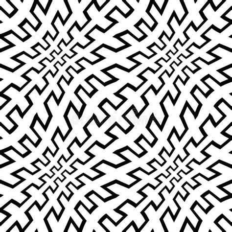 Vector Hipster Abstract Geometry Patternblack And White Seamless