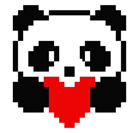 Pixel Art Facile Panda Panda Mario Mushroom Pixel Art
