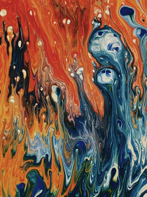 Orange And Blue Abstract Painting · Free Stock Photo
