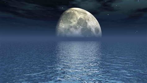 Big Full Moon Over Ocean Stock Footage Video 2570852 Shutterstock