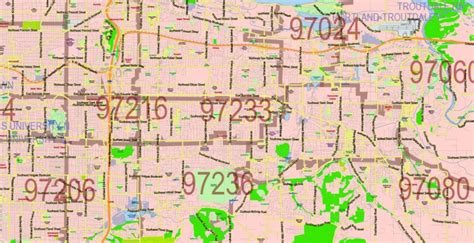 Oregon State Us Map Vector Exact State Plan High Detailed Street Road