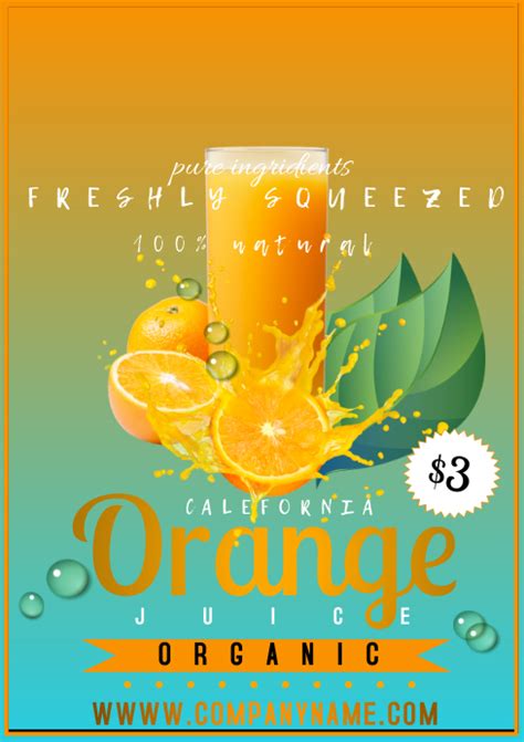 Salinan Copy Of Of Template Poster Orange Juice Postermywall
