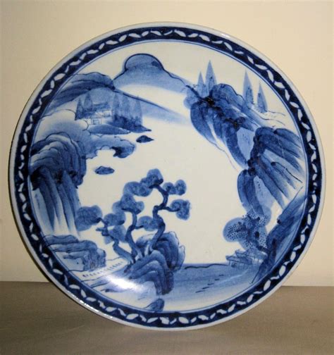 Japanese Porcelain Blue And White Plate From Dynastycollections On Ruby Lane