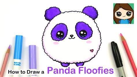 How To Draw A Baby Panda Easy Floofies Fluffy Youtube