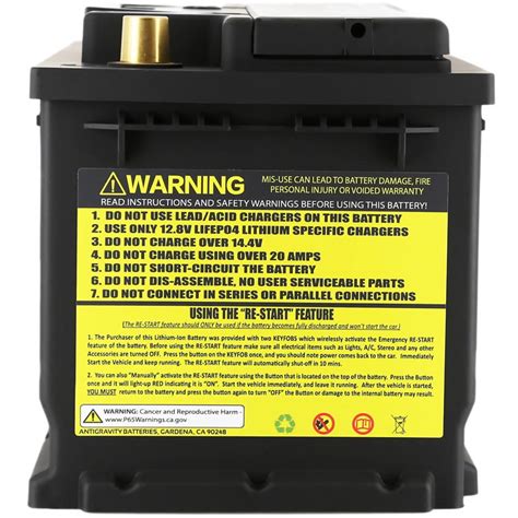 16 Volt H6 Lithium Car Battery Antigravity Batteries
