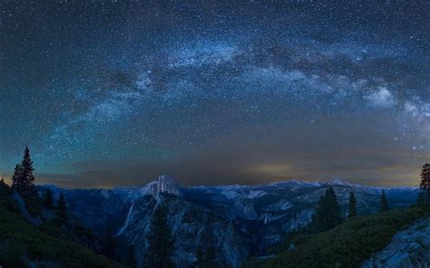 1920x1200 Resolution Yosemite National Park Milky Way 1200p Wallpaper