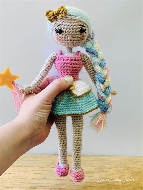 Pdf Crochet Pattern Rainbow Fairy Doll Amigurumi Doll Etsy