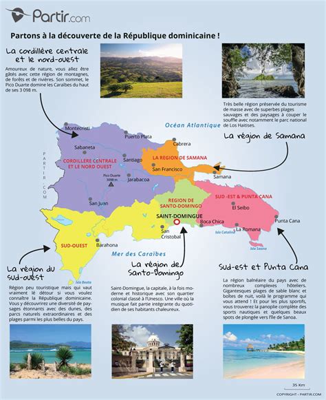 Cartes Touristiques Et Plans République Dominicaine Régions Points D