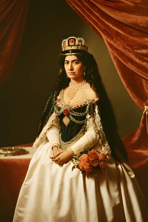 Portrait Of A Mexican Queen In The Year 1800 • Viarami